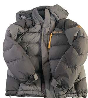 Aigle Puffer Jacket Size M Black Down Winter Coat
